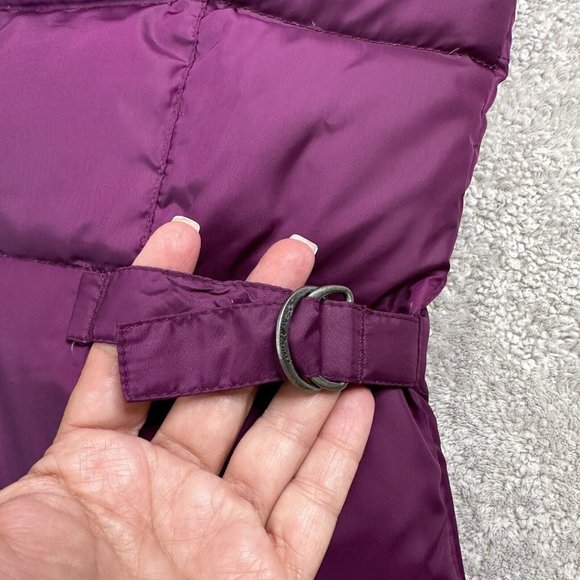 Eddie Bauer Womens Goose Down Puffer Vest Zip Snap Button Pockets Size XS Purple - Picture 8 of 12